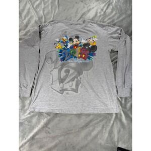 Walt Disney World 2012 Mickey &‎ Friends Gray Disney Parks Long Sleeve Medium
